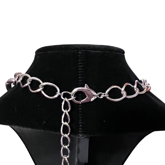 CHICO'S Silvertone Chain Matinee Necklace 19.5 in ext. 3.5 in - Picture 3 of 11